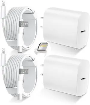 DiHines Phone 14 13 12 11 Fast Charger,12FT Long Phone Chargers Fast Charging Lightning Cable &20W USB C Charge Block,White DiHines Phone 14 13 12 11 Fast Charger,12FT Long Phone Chargers Fast Charging Lightning Cable &20W USB C Charge Block,White