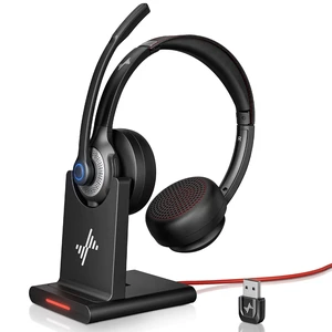 JIAMQISHI Bluetooth Wireless Headset with Mic for Work, Bluetooth 5.2, Advanced Noise Reduction Microphone, Clear Calls - Comfortable On-Ear Headphones, Applicable to PC, Laptop, Phone, Android JIAMQISHI Bluetooth Wireless Headset with Mic for Work, Bluetooth 5.2, Advanced Noise Reduction Microphone, Clear Calls - Comfortable On-Ear Headphones, Applicable to PC, Laptop, Phone, Android