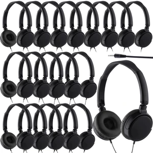 Yunsailing 18 Pack Classroom Headphones Bulk, Wired Headphones,Black Yunsailing 18 Pack Classroom Headphones Bulk, Wired Headphones,Black