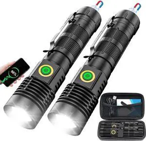Karrong Flashlights High Lumens Rechargeable(Battery Included), Super Bright Powerful Small Magnetic Flashlight, 6 Mode, Zoomable, Waterproof, Handheld Flashlight for Camping Hiking Karrong Flashlights High Lumens Rechargeable(Battery Included), Super Bright Powerful Small Magnetic Flashlight, 6 Mode, Zoomable, Waterproof, Handheld Flashlight for Camping Hiking