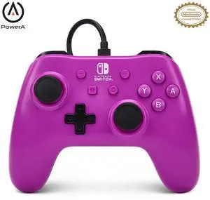 PowerA Wired Controller for Nintendo Switch - Grape Purple, Gamepad, Game controller, Wired controller, Officially licensed