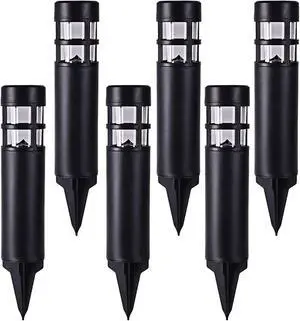 SUNWIND Solar Garden Lights Outdoor LED Bollard Solar Powered Path Lighting for Patio Pathway Backyard Lawn Landscaping (Black-6 Pack) SUNWIND Solar Garden Lights Outdoor LED Bollard Solar Powered Path Lighting for Patio Pathway Backyard Lawn Landscaping (Black-6 Pack)