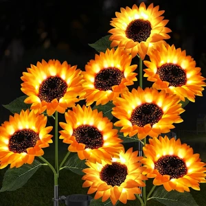 Garden Lights Solar Powered, 3 Pack Solar Outdoor Lights with 9 Bigger Sunflower Waterproof Realistic Solar Flowers Lights for Patio Pathway Walkway Landscape Yard Decorations Garden Lights Solar Powered, 3 Pack Solar Outdoor Lights with 9 Bigger Sunflower Waterproof Realistic Solar Flowers Lights for Patio Pathway Walkway Landscape Yard Decorations