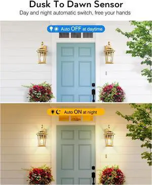 VIANIS Outdoor Porch Lights Wall Mount, Dusk to Dawn Exterior Light Fixture for House, 100% Anti-Rust Aluminum Waterproof Porch Light Outside Wall Lights, Gold Wall Sconce Lanterns for Garage