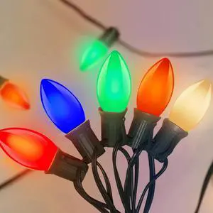 C9 LED Christmas Lights Outdoor 25Ft Outdoor Christmas Decorations String Light Waterproof with 26 C9 LED Multicolor Bulbs, Hanging Vintage Christmas Lights for Patio Roofline Garden Holiday Party C9 LED Christmas Lights Outdoor 25Ft Outdoor Christmas Decorations String Light Waterproof with 26 C9 LED Multicolor Bulbs, Hanging Vintage Christmas Lights for Patio Roofline Garden Holiday Party