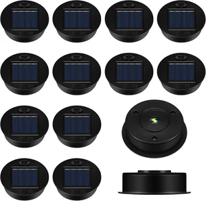 Waterproof Solar Light Replacement Tops, 2.76 in LED Panel, 12 Pack Waterproof Solar Light Replacement Tops, 2.76 in LED Panel, 12 Pack