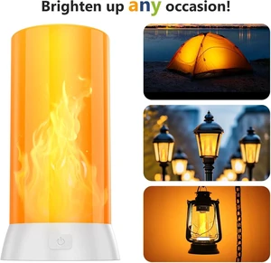 2PCS LED Flame Light, USB Rechargeable Flame Lamp with Remote & Timer, Waterproof Dimmable Flameless Candles Light for Home Party Garden Camping Halloween Christmas Decoration 2PCS LED Flame Light, USB Rechargeable Flame Lamp with Remote & Timer, Waterproof Dimmable Flameless Candles Light for Home Party Garden Camping Halloween Christmas Decoration