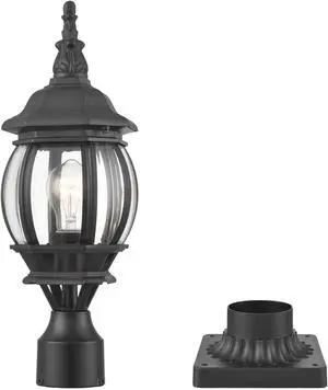 HOLKIRT Outdoor Post Light,Vintage Lamp Post Light Fixture,Waterproof Exterior Post Lantern with Pier Mount Base for Pathway Garden Post Pole Mount,Matte Black HOLKIRT Outdoor Post Light,Vintage Lamp Post Light Fixture,Waterproof Exterior Post Lantern with Pier Mount Base for Pathway Garden Post Pole Mount,Matte Black