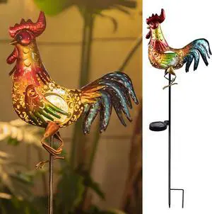 Tryme Rooster Solar Lights Outdoor Decorative Garden Statue Gifts for Chicken Lovers Women Mother Metal Yard Art for Lawn Tryme Rooster Solar Lights Outdoor Decorative Garden Statue Gifts for Chicken Lovers Women Mother Metal Yard Art for Lawn