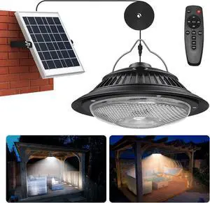 Solar Pendant Light Motion Sensor, 5 Work Modes for Shed Barn Gazebo | Dimmable Day/Night, 6000K/4000K/3200K with On Off Switch & Remote, IP65 Indoor/Outdoor Hanging Chandelier for Chicken Coop Solar Pendant Light Motion Sensor, 5 Work Modes for Shed Barn Gazebo | Dimmable Day/Night, 6000K/4000K/3200K with On Off Switch & Remote, IP65 Indoor/Outdoor Hanging Chandelier for Chicken Coop