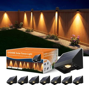 8 Pack Decorative Sun Powered Fence Lamp Outdoor Waterproof 2.56 in 8 Pack Decorative Sun Powered Fence Lamp Outdoor Waterproof 2.56 in