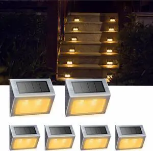 XLUX Solar Lights for Steps Decks Pathway Yard Stairs Fences, LED lamp, Outdoor Waterproof, Warm Light, 6 Pack XLUX Solar Lights for Steps Decks Pathway Yard Stairs Fences, LED lamp, Outdoor Waterproof, Warm Light, 6 Pack
