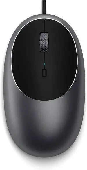 Satechi Aluminum C1 Wired USB C Mouse  Optical Computer Mouse  for M2/ M1 MacBook Pro/Air, M2/ M1 iPad Pro/Air, M2 Mac mini, iMac M1 - Space Gray