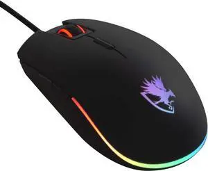 Nightfall NF24 RGB Backlit Gaming Mouse, Symmetrical Design, 50 Million Click Durability, 8 Programmable Buttons, Dynamic DPI Switching, Customized Color, DPI for Windows PC Gamers (Black)