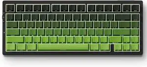 G75 PRO 75% Wireless Mechanical Keyboard, TKL Keyboards Tri-Mode BT5.0/2.4GHz/USB-C, Hot Swap Custom Creamy Keyboards Linear Switch, Double Shot PBT Keycaps RGB LED Backlit, Black&Green