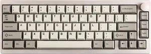 EPOMAKER P65 QMK/VIA Wireless Aluminum Gaming Keyboard, Gasket-Mount, Bluetooth/2.4Ghz/USB(A to C), Hot Swappable, N-Key Rollover, for Mac/PC/PS/Xbox (Khaki, Zebra Switch)