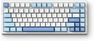 G75 Pro Wireless Mechanical Keyboard, 75% Layout, Gasket Mounted, 5 Layers Dampening,RGB Backlit, 2.4GHz/BT/Wired Tri-Mode, Hot Swappable (Blue, Cabbage Tofu Switch)