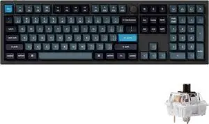 Keychron Q6 Pro Full Aluminum QMK/VIA Programmable Knob Bluetooth Custom Mechanical Keyboard, Full-Size KSA Double-Shot PBT Keycap Hot-Swappable K Pro Brown Switch for Mac Windows Linux-Black