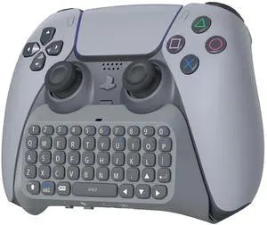 Wireless Controller Keyboard for PS5/PS5 Pro, Bluetooth 3.0Mini Portable Gamepad Chatpad with Built-in Speaker&3.5MM Audio Jack for PS5/PS5 Pro Voice Chat Board for Messaging&Gaming Live Chat (Grey)