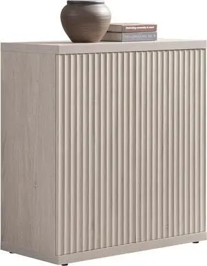 SICOTAS Buffet Cabinet with Storage Accent Sideboard Modern Credenza with Doors & Shelves Fluted Media Console Mid Century Coffee Bar Table for Living Room Kitchen Dining Room Hallway