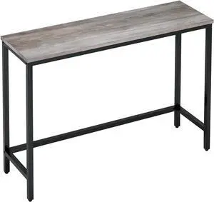 39.4 Console Table, Hallway Entrance Table Sofa Table Behind Couch, for Living Room, Entryway, Easy Assembly, Accent Table, Grey 39.4 Console Table, Hallway Entrance Table Sofa Table Behind Couch, for Living Room, Entryway, Easy Assembly, Accent Table, Grey
