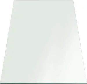 Fab Glass and Mirror Glass Table Top, 24" X 48", Clear