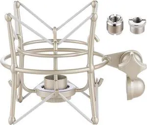 Microphone Shock Mount, Metal Universal Mic Holder Spider Recording Mic Shockmount Stand Compatible with Many Condenser Mics for Almost of Neumann