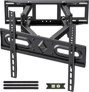 50 55 65 inch Full Motion TV Wall Mount for 32-70 inch TV Bracket, Dual articulating Arms Mount, Tilt Swivel Extension Level, Max VESA 400x400mm, 16" Studs, 110 lbs,Fit Most 40 43 50+ TVs