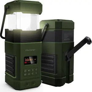 Libovgogo DF-585 Emergency LED Camping Lantern,IPX5 Waterproof Stereo Bluetooth Speaker,Hand Crank NOAA Weather Alert Radio with Solar,Portable AM FM Radio with Flashlight,5000mAH Cell Phone Charger Libovgogo DF-585 Emergency LED Camping Lantern,IPX5 Waterproof Stereo Bluetooth Speaker,Hand Crank NOAA Weather Alert Radio with Solar,Portable AM FM Radio with Flashlight,5000mAH Cell Phone Charger