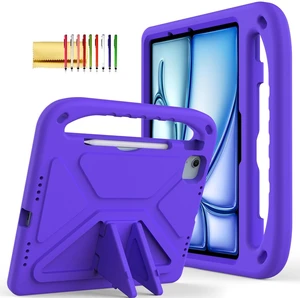 Dteck for iPad Air 13/iPad Pro 13/12.9 - Shockproof Protective Handle Stand Pencil Holder EVA Case, Purple Dteck for iPad Air 13/iPad Pro 13/12.9 - Shockproof Protective Handle Stand Pencil Holder EVA Case, Purple