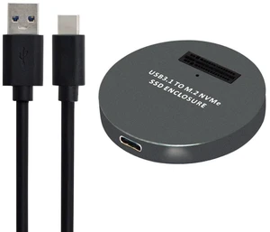 ChenYang M.2 NVME SSD Enclosure Reader,USB 3.1 Gen 2 10Gbps Desktop M.2 SSD Enclosure Adapter Aluminum Alloy Black ChenYang M.2 NVME SSD Enclosure Reader,USB 3.1 Gen 2 10Gbps Desktop M.2 SSD Enclosure Adapter Aluminum Alloy Black