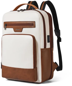 Shrrie 16 Inch Vegan Leather Laptop Backpack for Women and Men Shrrie 16 Inch Vegan Leather Laptop Backpack for Women and Men