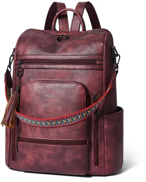 Shrrie Vegan Leather Laptop Backpack for Women 15.6 inch Work Backpack Fashion Travel Backpack Purse for Business College Shrrie Vegan Leather Laptop Backpack for Women 15.6 inch Work Backpack Fashion Travel Backpack Purse for Business College