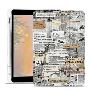 JOYLAND Art Aesthetic Newspaper Collage Pad Case for 10.2 Inch iPad 9th/7th/8th Generation with Pencil Holder, Foldable for iPad 2021/2020/2019 Trendy Retro Leather Protective Cover, Auto Wake/Sleep JOYLAND Art Aesthetic Newspaper Collage Pad Case for 10.2 Inch iPad 9th/7th/8th Generation with Pencil Holder, Foldable for iPad 2021/2020/2019 Trendy Retro Leather Protective Cover, Auto Wake/Sleep