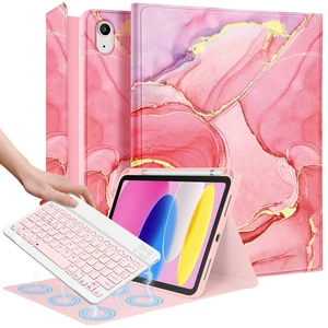 Wazzasoft for iPad 10th Generation Case with Keyboard - for iPad A16 Cases Pencil Holder 10.9 Inch Cover Women Girls Cute Girly Marble Unique Design Funda for Apple Tablet 10th/11th gen Wazzasoft for iPad 10th Generation Case with Keyboard - for iPad A16 Cases Pencil Holder 10.9 Inch Cover Women Girls Cute Girly Marble Unique Design Funda for Apple Tablet 10th/11th gen