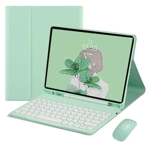 HENGHUI Keyboard Mouse for Galaxy Tab A8 10.5 inch Tablet 2022 SM-X200/X205/X207 Keyboard Case Cute Round Key Color Keyboard Wireless Detachable BT Keyboard Cover (MintGreen) HENGHUI Keyboard Mouse for Galaxy Tab A8 10.5 inch Tablet 2022 SM-X200/X205/X207 Keyboard Case Cute Round Key Color Keyboard Wireless Detachable BT Keyboard Cover (MintGreen)