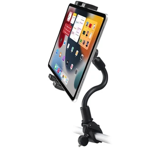 Gooseneck iPad Holder for Stroller, Adjustable Phone Tablet Holder Mount Pole Clamp for Baby Stroller, Shopping Cart, Indoor Cycling, Fit for iPad Pro/Mini/Air, iPhones, Galaxy Tab, 4.7-13" Devices Gooseneck iPad Holder for Stroller, Adjustable Phone Tablet Holder Mount Pole Clamp for Baby Stroller, Shopping Cart, Indoor Cycling, Fit for iPad Pro/Mini/Air, iPhones, Galaxy Tab, 4.7-13" Devices