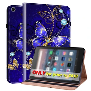 VODEFOX for Kindle Fire HD 10 Case 9th/7th/5th Generation 10.1 Inch (2019/2017/2015),PU Leather Folio Wallet Shockproof Cover with Pencil Holder Elastic Band 10.1" - Diamond Butterfly VODEFOX for Kindle Fire HD 10 Case 9th/7th/5th Generation 10.1 Inch (2019/2017/2015),PU Leather Folio Wallet Shockproof Cover with Pencil Holder Elastic Band 10.1" - Diamond Butterfly