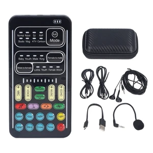 Portable Live Sound Card, Multifunctional 8 Different Sounds Voice Changer Set Sound Card, for Game Broadcasting Live Streaming (-2611220060911) Portable Live Sound Card, Multifunctional 8 Different Sounds Voice Changer Set Sound Card, for Game Broadcasting Live Streaming (-2611220060911)