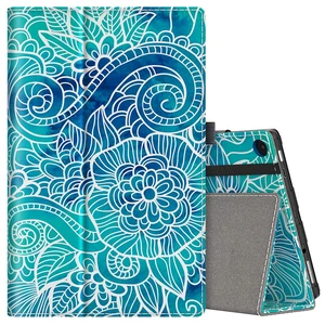 VORI Case for Fire HD 10 Tablet (9th/7th/5th Generation,2019/2017/2015 Release), Folio Folding Smart Stand Cover with Hand Strap and Auto Wake/Sleep for Fire HD 10.1'', Abstract floral VORI Case for Fire HD 10 Tablet (9th/7th/5th Generation,2019/2017/2015 Release), Folio Folding Smart Stand Cover with Hand Strap and Auto Wake/Sleep for Fire HD 10.1'', Abstract floral