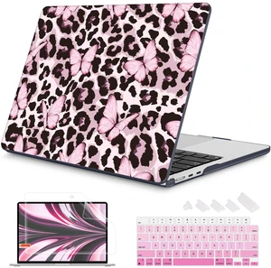 Mektron for 2026/2025/2024/2023 MacBook Air 15 INCH M5 A3448 /M4 A3241 /M3 A3114 /M2 A2941 Case, Printed Plastic Hard Shell Cover with 15.3" Liquid Retina Display Touch ID, Leopard Pink Butterfly Mektron for 2026/2025/2024/2023 MacBook Air 15 INCH M5 A3448 /M4 A3241 /M3 A3114 /M2 A2941 Case, Printed Plastic Hard Shell Cover with 15.3" Liquid Retina Display Touch ID, Leopard Pink Butterfly