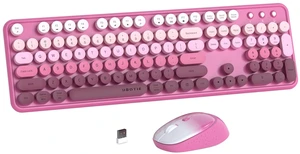 UBOTIE Colorful Computer Wireless Keyboard Mouse Combo (Rosy Gradient) UBOTIE Colorful Computer Wireless Keyboard Mouse Combo (Rosy Gradient)