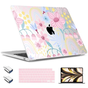 TWOLSKOO for MacBook Air 13 inch Case M5 2026 M4 2025 M3 M2 2024-2022 A3449 A3240 A3113 A2681, Plastic Hard Shell & Keyboard Cover & Type C for MacBook Air 13.6 inch Case, Floral Spring TWOLSKOO for MacBook Air 13 inch Case M5 2026 M4 2025 M3 M2 2024-2022 A3449 A3240 A3113 A2681, Plastic Hard Shell & Keyboard Cover & Type C for MacBook Air 13.6 inch Case, Floral Spring