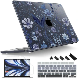 Tuiklol for MacBook Air 13 inch Case M5 2026 M4 2025 M3 2024 M2 2022 Release Model A3449 A3240 A3113 A2681,Plastic Hard Shell Cover for MacBook Air 13.6 with Touch ID, Blue Line Floral Tuiklol for MacBook Air 13 inch Case M5 2026 M4 2025 M3 2024 M2 2022 Release Model A3449 A3240 A3113 A2681,Plastic Hard Shell Cover for MacBook Air 13.6 with Touch ID, Blue Line Floral