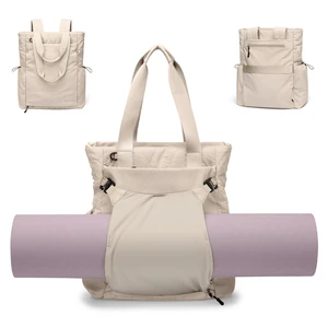 GOLF SUPAGS 3-in-1 Laptop Tote Backpack for Women 15.6" Quilted Work Gym Bag with Hidden Yoga Mat Carrier for Travel Leisure (Apricot) GOLF SUPAGS 3-in-1 Laptop Tote Backpack for Women 15.6" Quilted Work Gym Bag with Hidden Yoga Mat Carrier for Travel Leisure (Apricot)