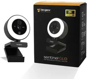 Tecgear Sentinel GLO 2K QHD Webcam ^^ Streaming Camera with Ring Light ^^ Touch Control Lighting ^^ 360 Adjustable USB Webcam with Microphone ^^ Privacy Shutter ^^ Plug & Play for Laptop PC Mac Tecgear Sentinel GLO 2K QHD Webcam ^^ Streaming Camera with Ring Light ^^ Touch Control Lighting ^^ 360 Adjustable USB Webcam with Microphone ^^ Privacy Shutter ^^ Plug & Play for Laptop PC Mac