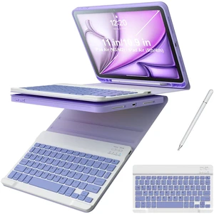 GETFRST for iPad Case with Detachable Bluetooth Keyboard (USB-C Rechargeable) & Stylus Pen for iPad Air 11" (M2/M3 2024/2025) air 4th/5th Protective Cover with Pencil Holder, Multi-Angle Stand,Purple GETFRST for iPad Case with Detachable Bluetooth Keyboard (USB-C Rechargeable) & Stylus Pen for iPad Air 11" (M2/M3 2024/2025) air 4th/5th Protective Cover with Pencil Holder, Multi-Angle Stand,Purple