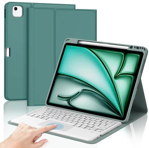 Touchpad Keyboard Case for iPad Air 13 inch (M3 2025/M2 2024) - Multi-Touch Trackpad, Detachable Bluetooth Touch Keyboard Slim Folio Smart Cover with Pen Holder iPad 12.9"6th/5th/4th/3rd (Dark Green) Touchpad Keyboard Case for iPad Air 13 inch (M3 2025/M2 2024) - Multi-Touch Trackpad, Detachable Bluetooth Touch Keyboard Slim Folio Smart Cover with Pen Holder iPad 12.9"6th/5th/4th/3rd (Dark Green)