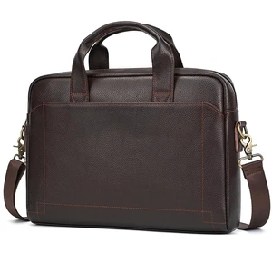 SAIION Genuine Leather Briefcase for Men, Laptop Computer Shoulder Bag With Strap, 15.6 Inch Business Travel Work Handbag, Brown SAIION Genuine Leather Briefcase for Men, Laptop Computer Shoulder Bag With Strap, 15.6 Inch Business Travel Work Handbag, Brown