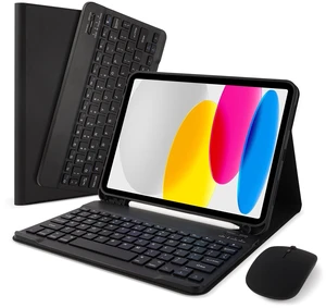 SOPPY Bluetooth Keyboard Case with Mouse for iPad 11th Gen. (A16) 11-inch 2025, 10th Generation 10.9 inch 2022, Detachable Protective Cover, with Built-in Pen Holder, USB-C Rechargeable, Black SOPPY Bluetooth Keyboard Case with Mouse for iPad 11th Gen. (A16) 11-inch 2025, 10th Generation 10.9 inch 2022, Detachable Protective Cover, with Built-in Pen Holder, USB-C Rechargeable, Black
